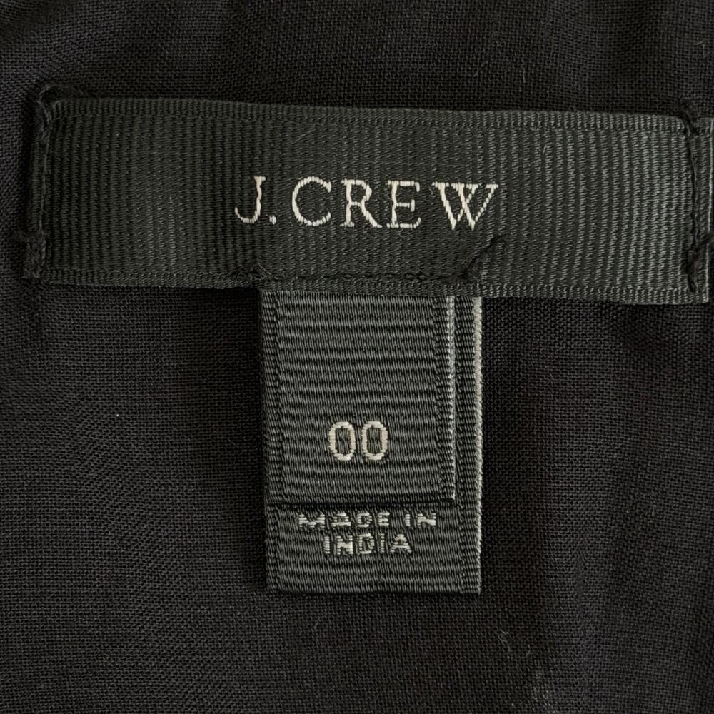 J. Crew Black Cotton Eyelet Tiered Dress, Size 00 - Picture 8 of 8